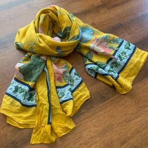 Floral Yellow Scarf